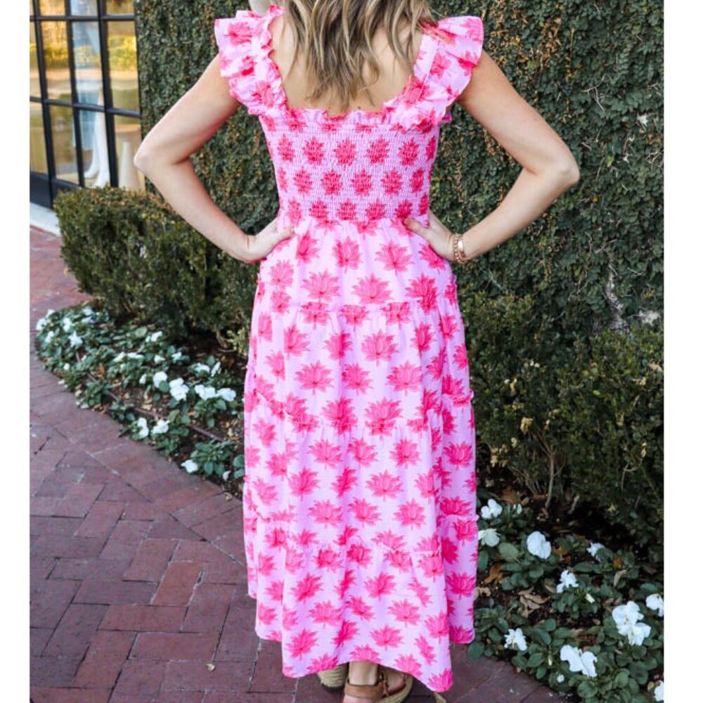 The Elsie Ruffle Strap Midi Dress - Picture 2 of 5